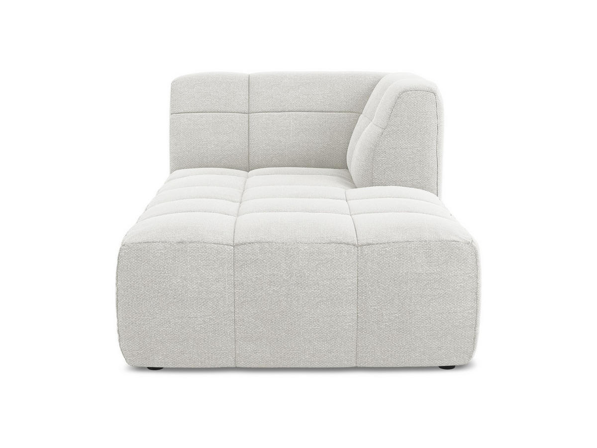 SOFAELEMENT Rechts Bouclé Stoff Weiß - Schwarz/Weiß, Holzwerkstoff/Kunststoff (101/77/175cm) - Makamii