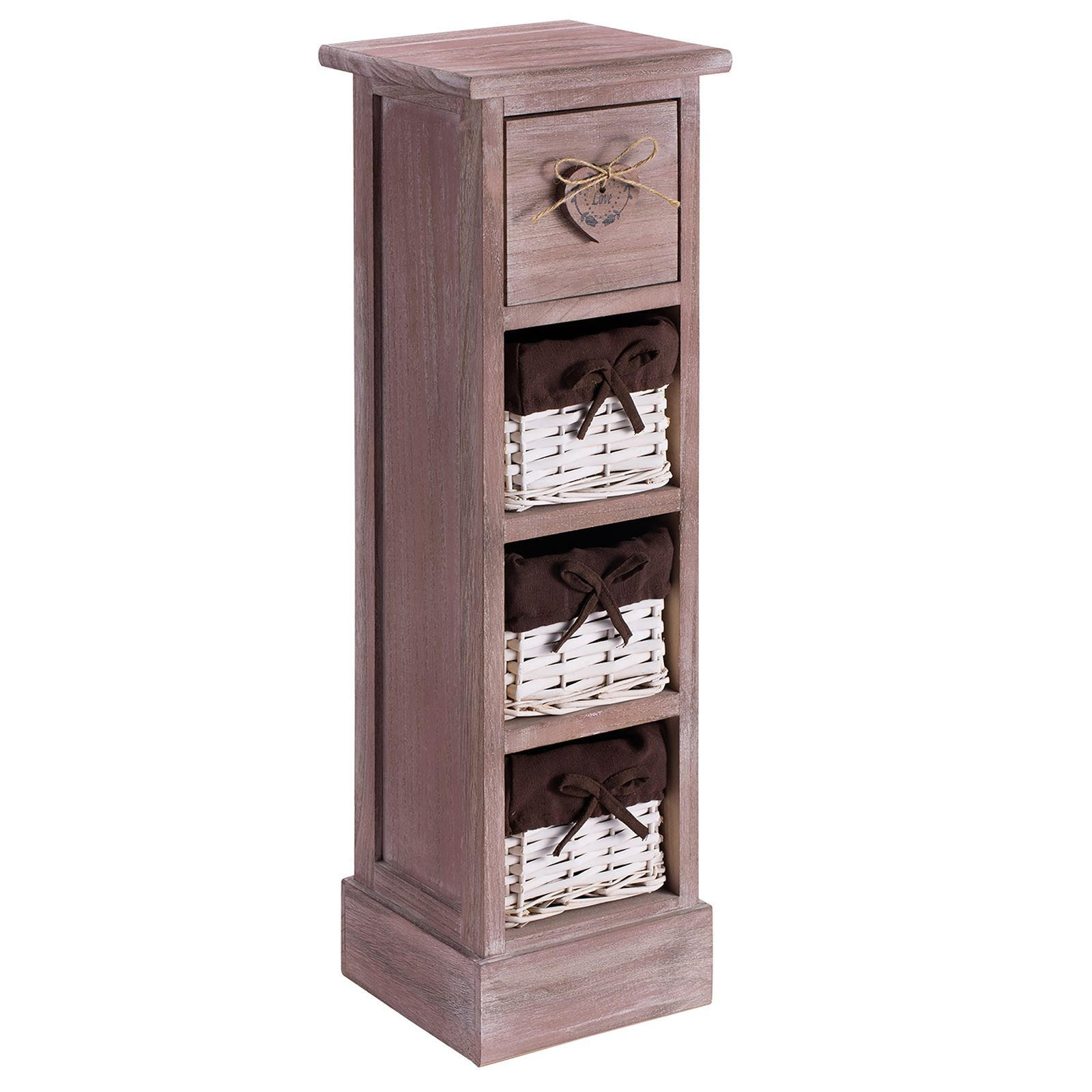 CARO-Möbel Kommode Braun 20x70x20 cm