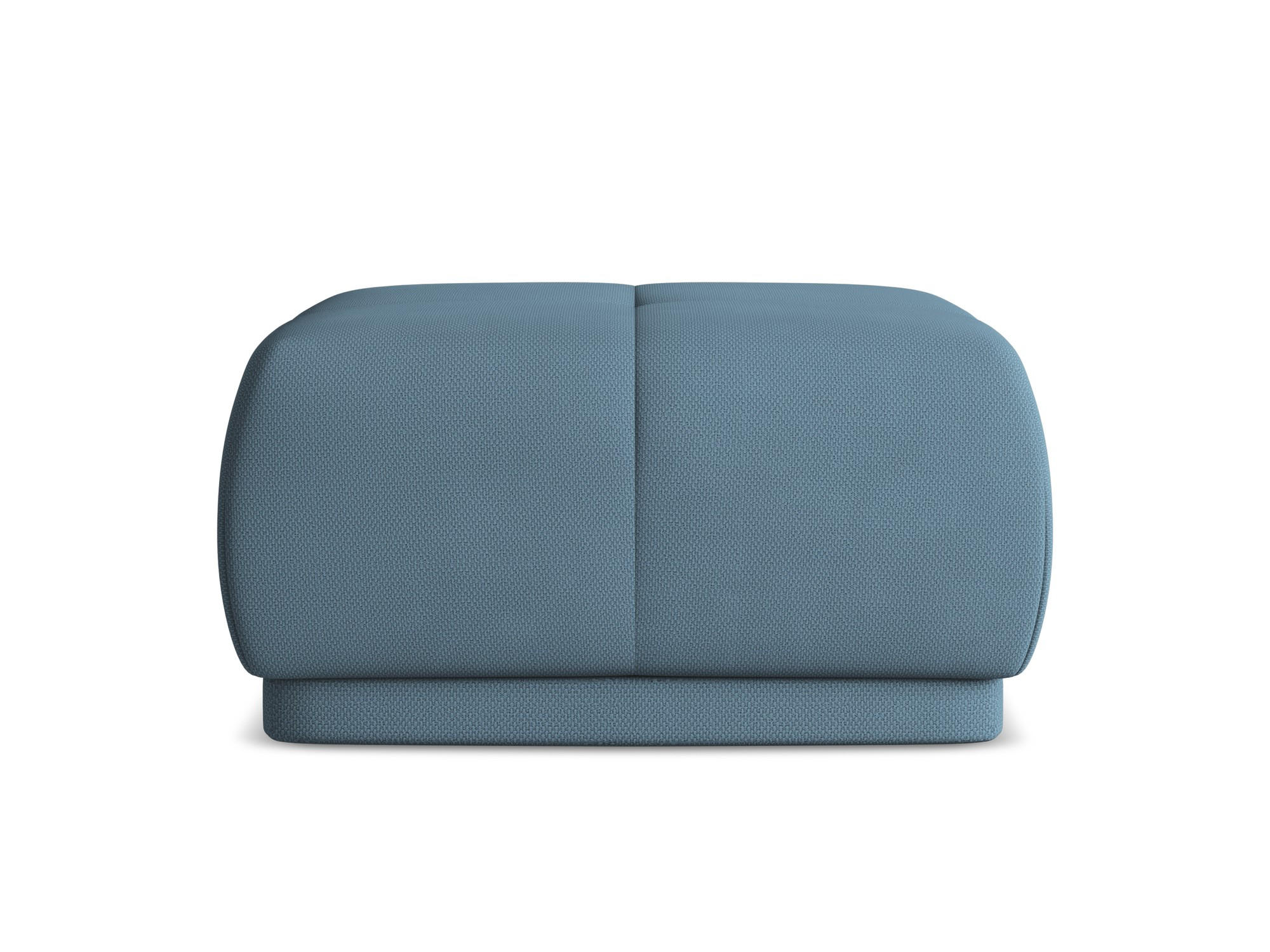 POUF Chenille Stoff Blau - Blau/Blaugrau, Kunststoff/Textil (60/35/60cm) - Makamii