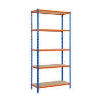 SCHWERLASTREGAL Big Muli HxBxT 200 x 120 x 30 cm 5 Fachböden Fachlast 200 kg Blau - Blau, Metall (120/200/30cm) - PROREGAL