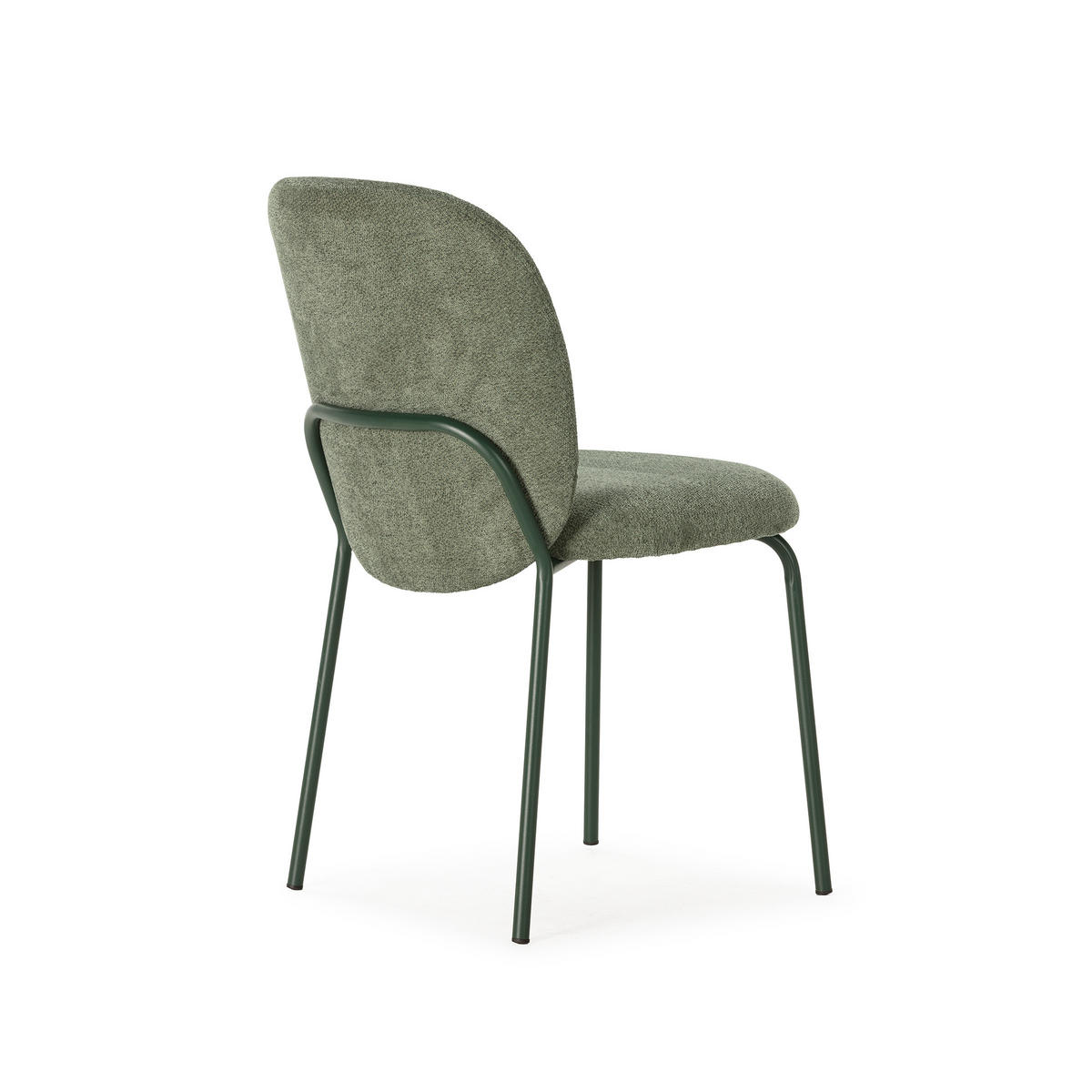 SADA 4 látkových židlí s kovovými nohami, výška 85 cm - NOA - zelená barva, textil (48/85/57.5cm) - Calicosy