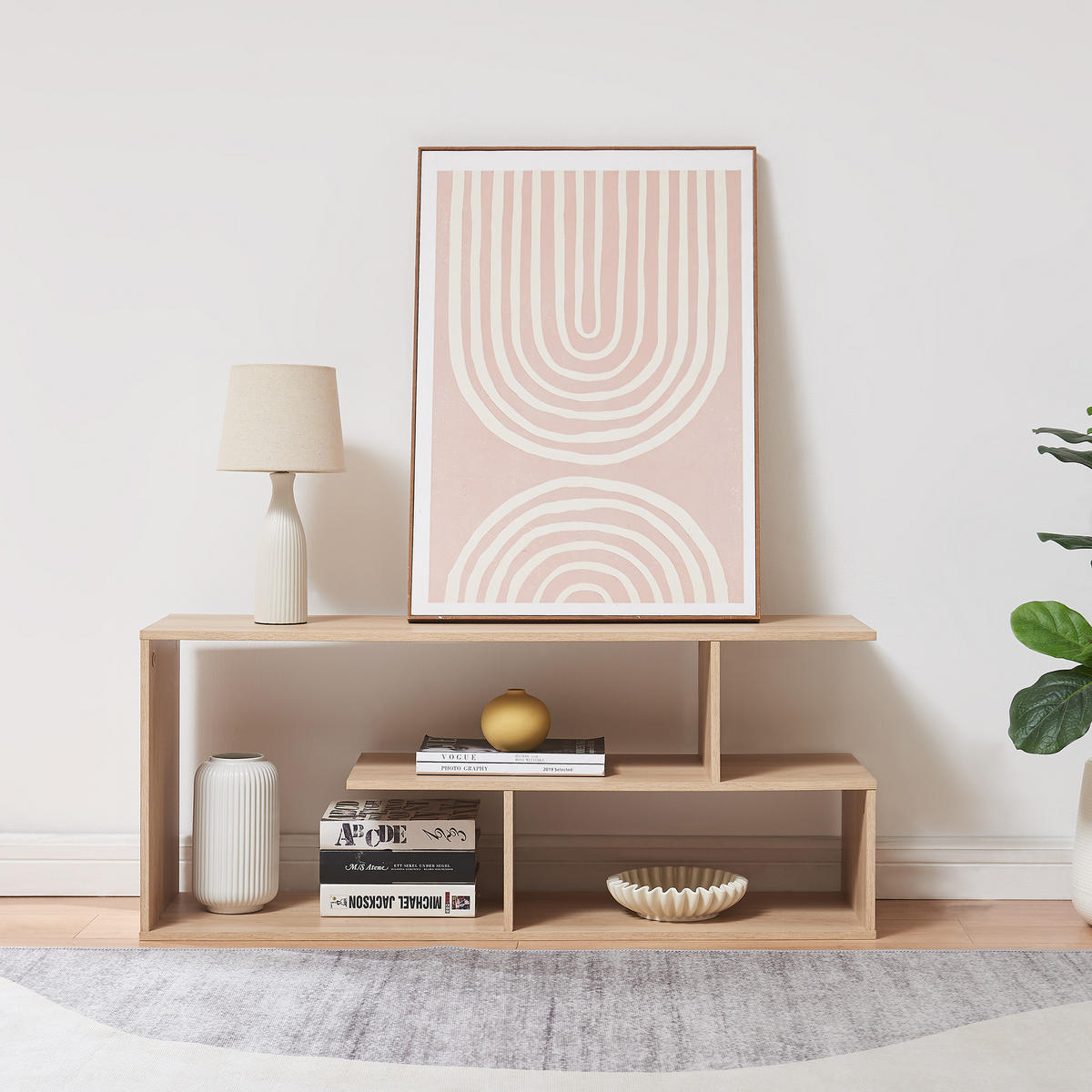 FERNSEHTISCH Anän - Eichefarben, Holzwerkstoff (29.5/42/100cm) - [en.casa]