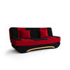 SOFA Boat mit Schlaffunktion - Rot/Schwarz, Textil (190/95/80cm) - SIMKAM Furniture