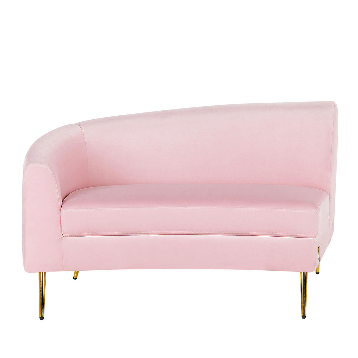 SOFA Samtstoff Rosa Moss - Pink, Textil (350/87/85cm) - Beliani