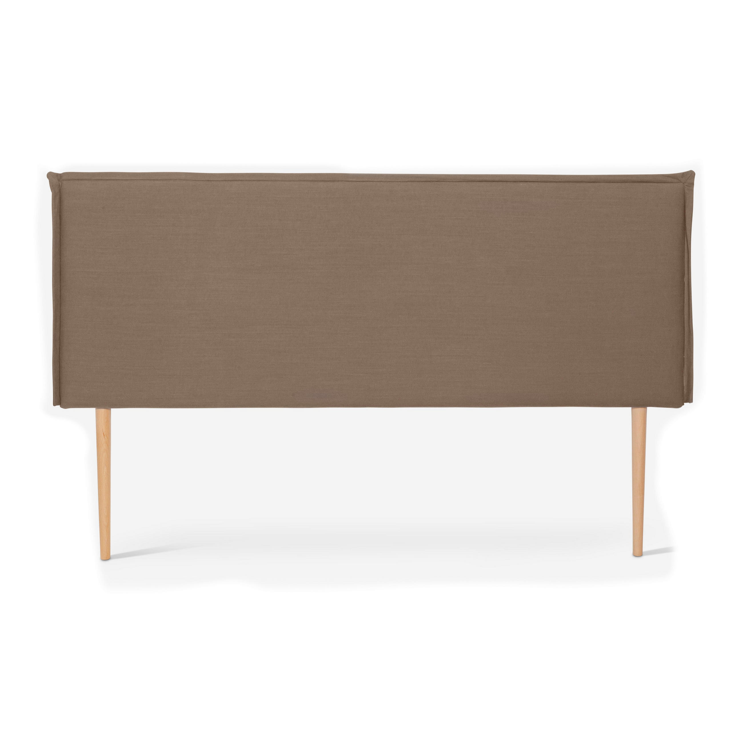 KOPFTEIL Gepolstertes aus 100% Leinenstoff Braun 160/100/8 cm EDMOND - Braun, Textil (160/100/8cm) - RNT By Really Nice Things