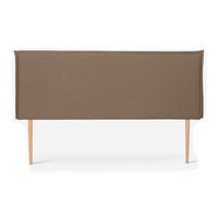 KOPFTEIL Gepolstertes aus 100% Leinenstoff Braun 160/100/8 cm EDMOND - Braun, Textil (160/100/8cm) - RNT By Really Nice Things