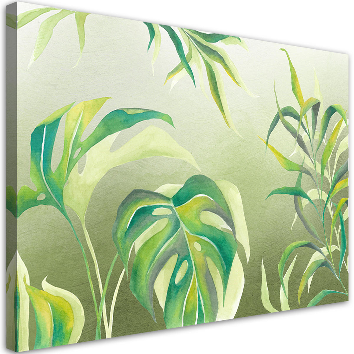 WANDBILD monster's blätter - Beige, Textil (60/40cm) - Feeby