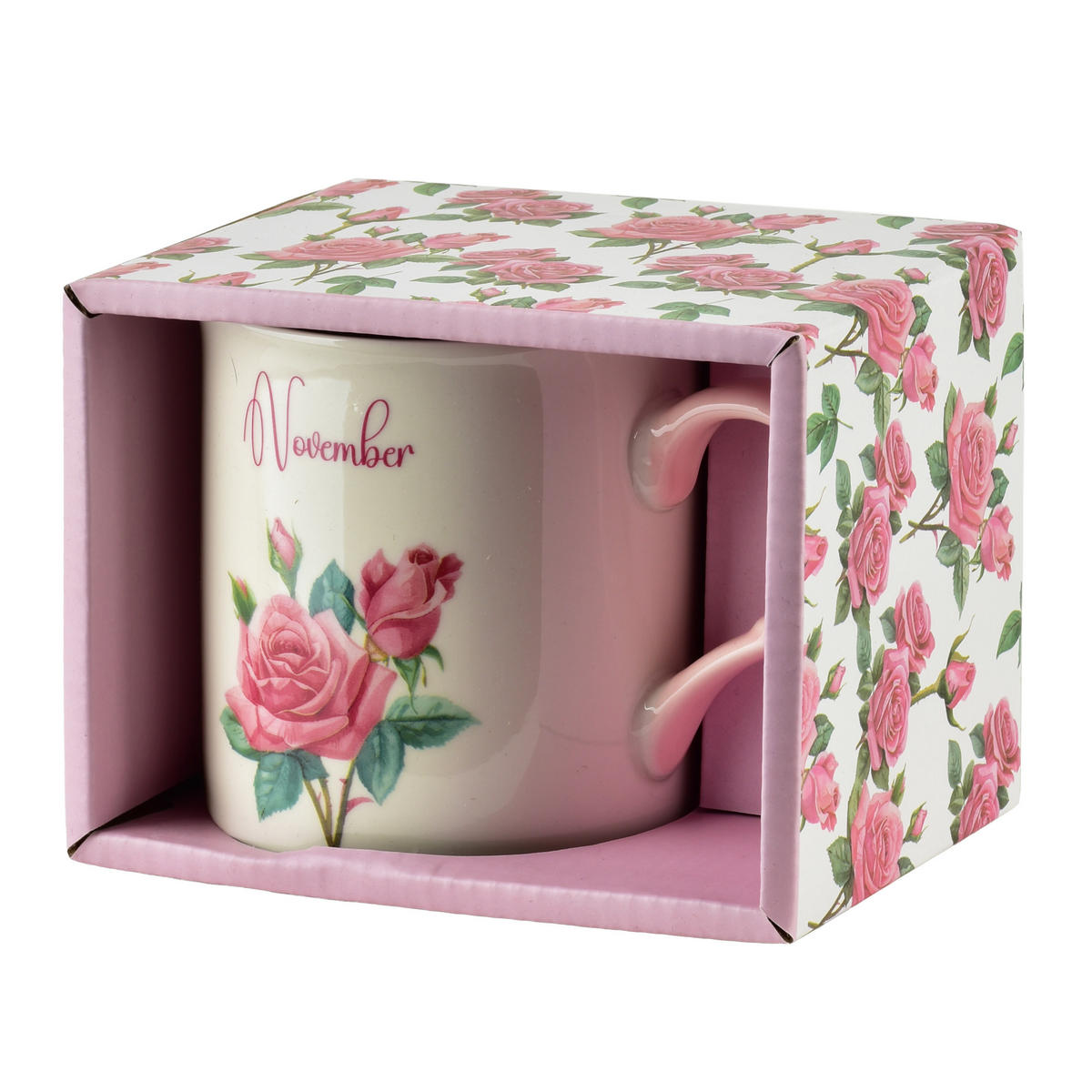 BECHER Mes rosa 8.5/10/9 cm Porzellan - Dunkelrosa, Keramik (0.32L) - Mondex