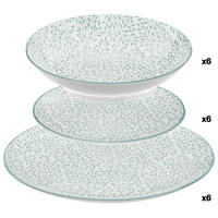 GESCHIRR-SET 18-teilig Jasmin Mehrfarben 27/27/23,5 cm - Multicolor, Keramik (27/23.5/27cm) - Secret de Gourmet
