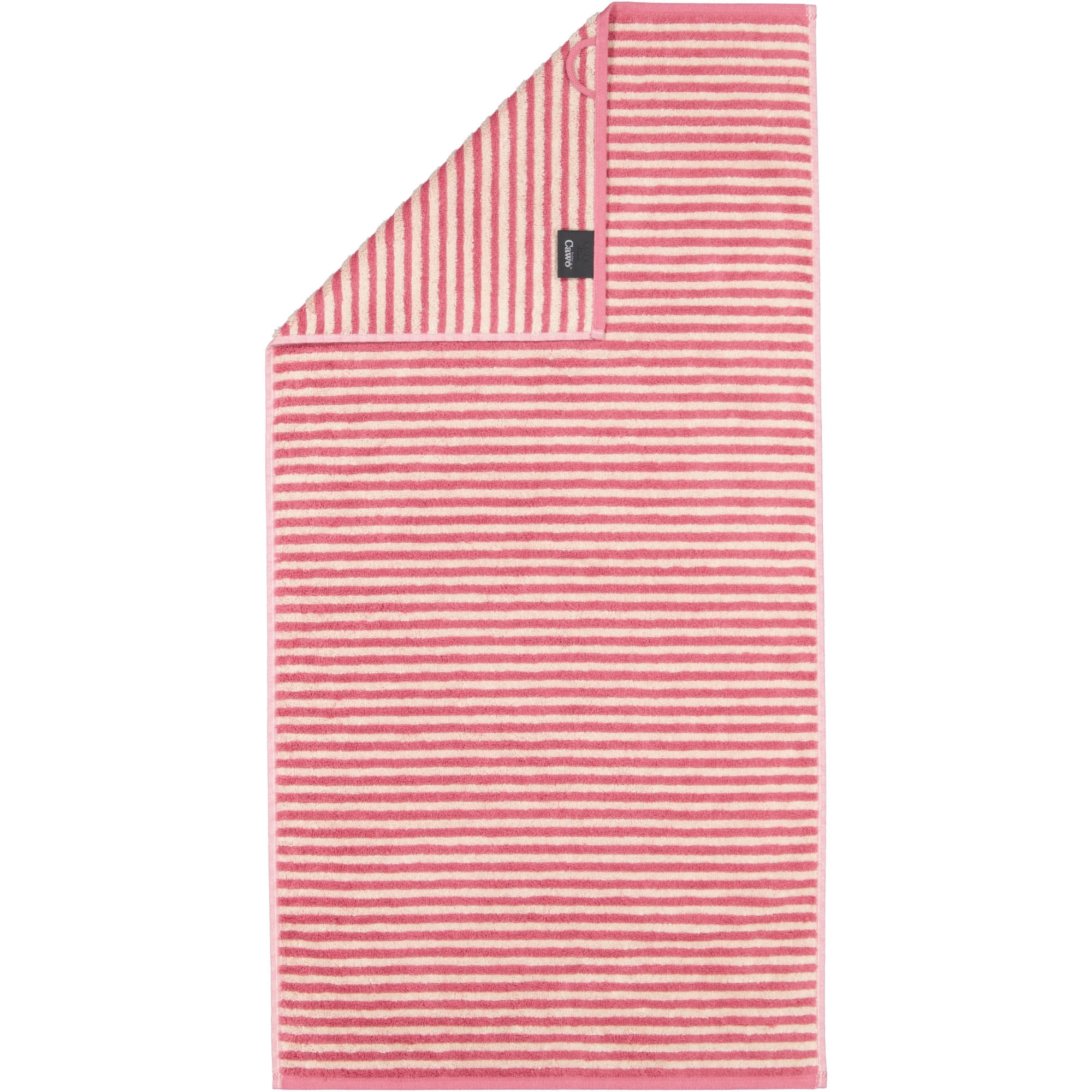 HANDTUCH LINES RINGEL 6255 BEERE - 23 - Rosa, Textil (50/100cm) - Cawoe