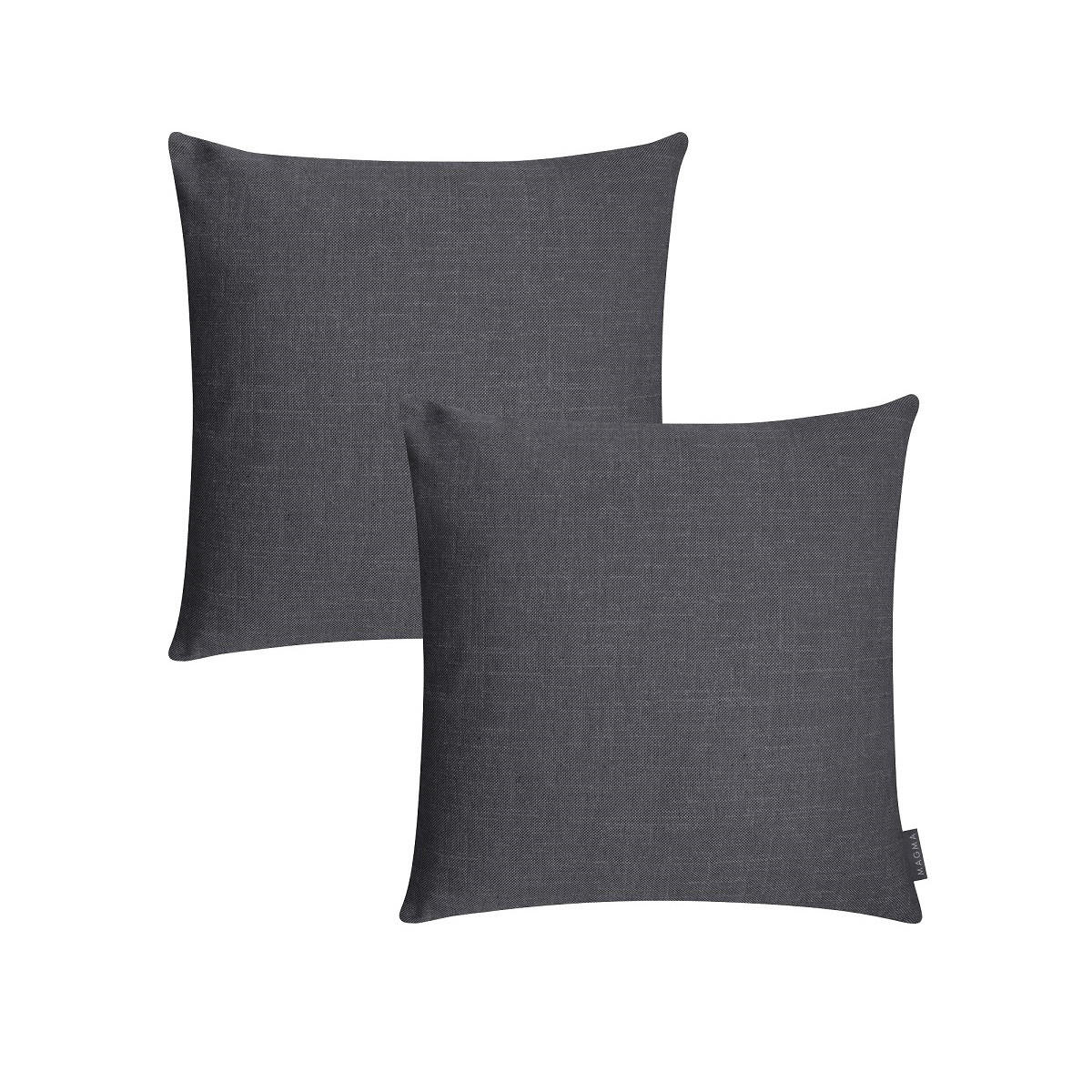 KISSENHÜLLE 2er Set Riva 40/40 anthrazit - Anthrazit, Textil (40/40cm) - Magma Heimtexx
