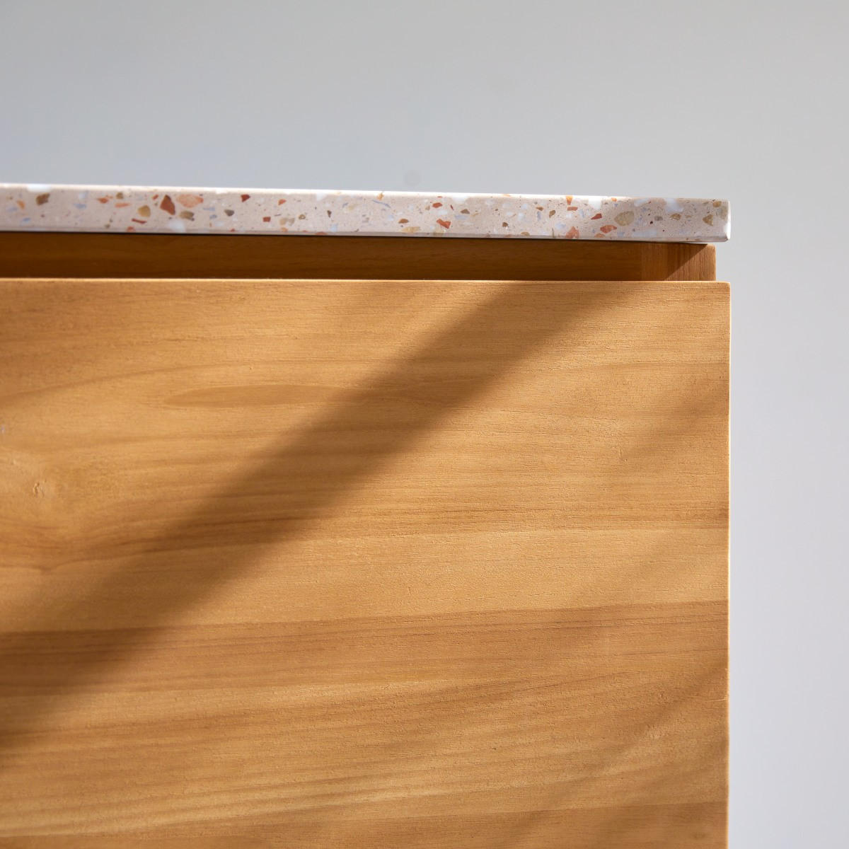 BADEZIMMERMÖBEL Edgar Rosa aus Teak - Pink, Holz (80/90/46cm) - Tikamoon