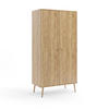 KLEIDERSCHRANK Schrank Kriml Eichenfarbe 180x202 cm - Sonoma Eiche, Holz (52/202/180cm) - Fedve