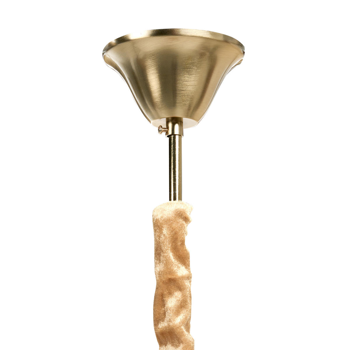 KRONLEUCHTER Glas Messing Timane - Transparent/Goldfarben, Glas (60/60/90cm) - Beliani