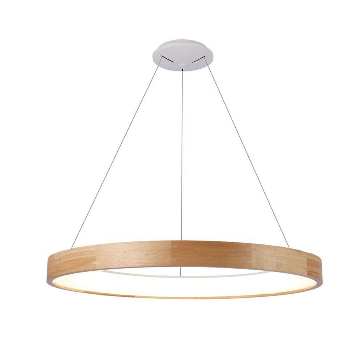 PENDELLEUCHTE 'Mad L1' - Beige, Holz (92/92/150cm) - KUNSTLOFT
