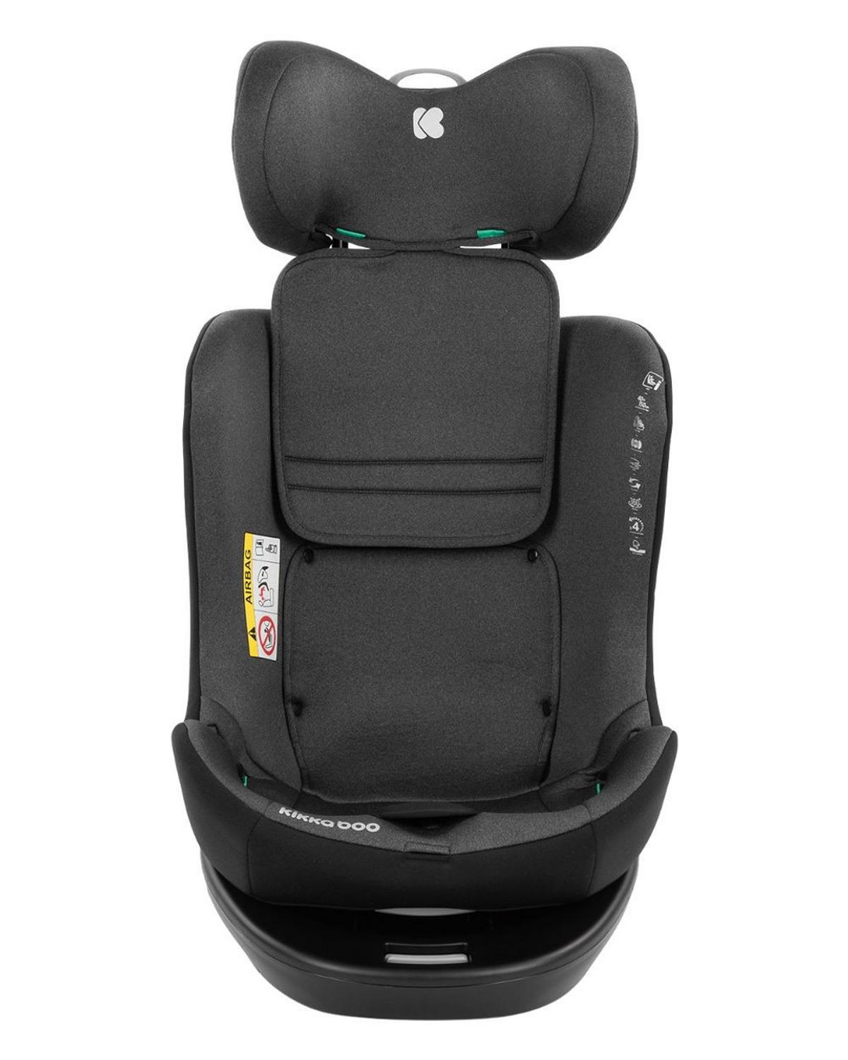 KINDERSITZ i-Safe i-Size dunkelgrau Isofix, Top-Tether, verstellbar - Schwarz, Kunststoff (45/55/55cm) - Kikka boo