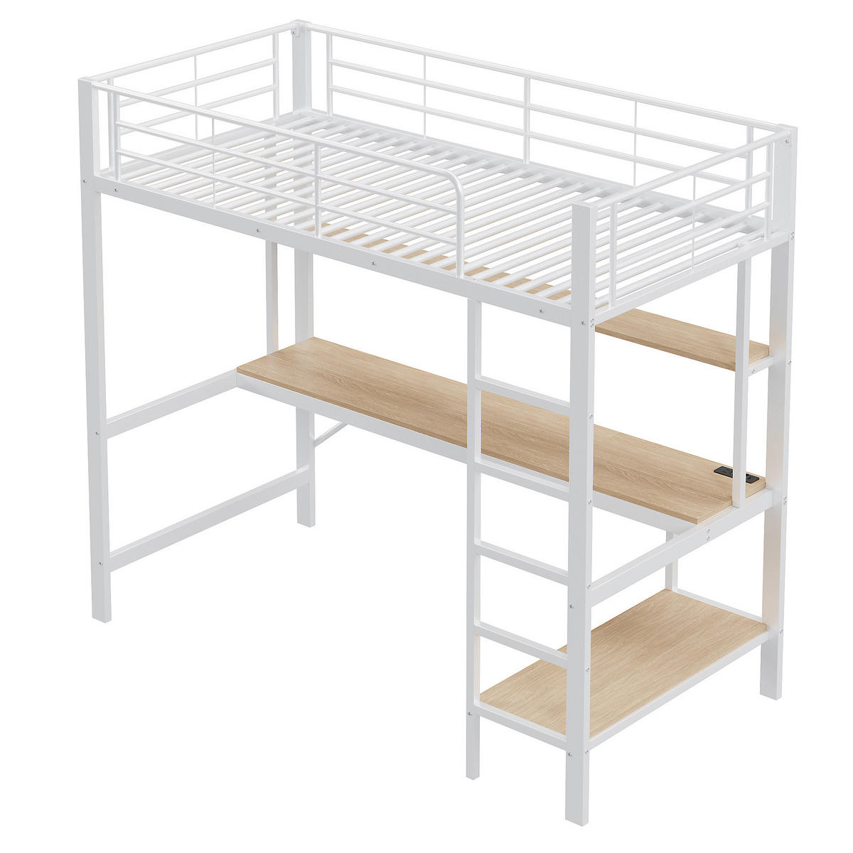 HOCHBETT Metall 90/200 cm Weiß - Weiß, Metall - Raumix