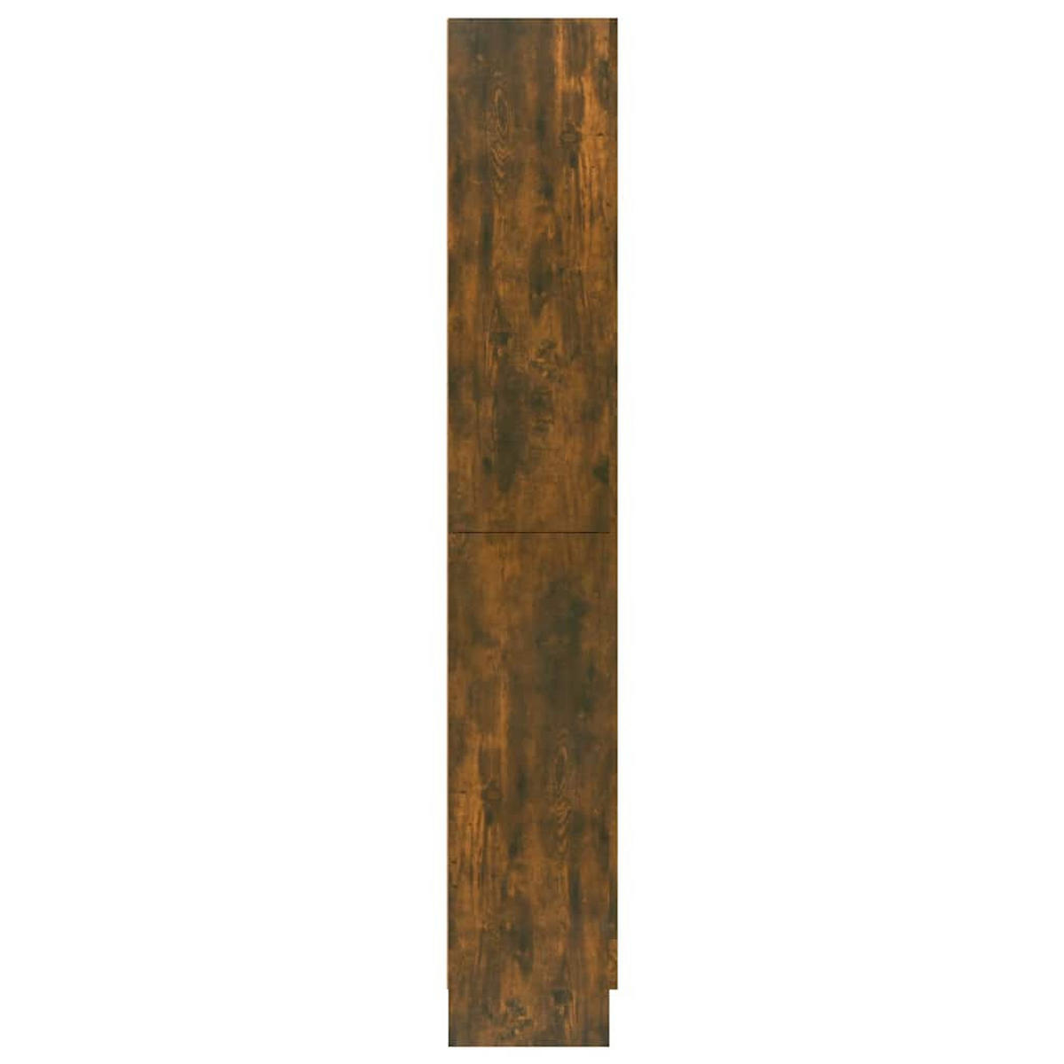 VITRINENSCHRANK mit 5 Fächern, 2 Glastüren 82,5/30,5/185 cm aus Holzwerkstoff Räuchereiche Dekor - Dunkelbraun, Holz (82.5/185/30.5cm) - vidaXL