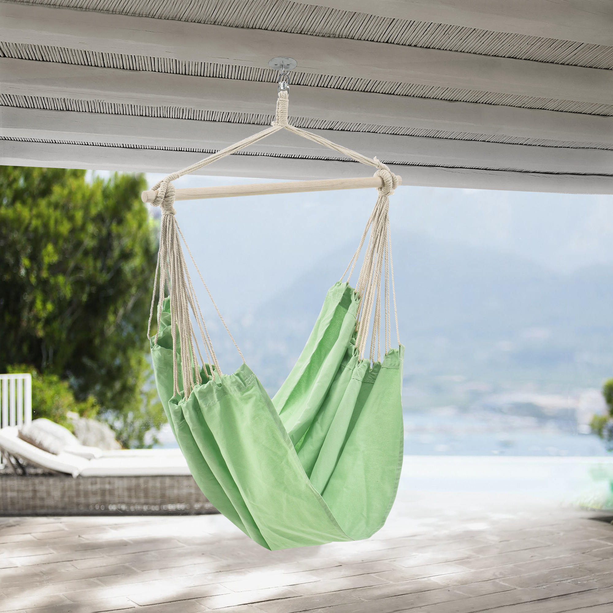 HÄNGESESSEL Miramar - Pastellgrün, Textil (180/115/125cm) - casa.pro