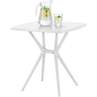 GARTENTISCH Sven eckig 72x72x76cm Kunststoff Weiß Balkontisch - Weiß, Kunststoff (72/72/76cm) - DELUKE
