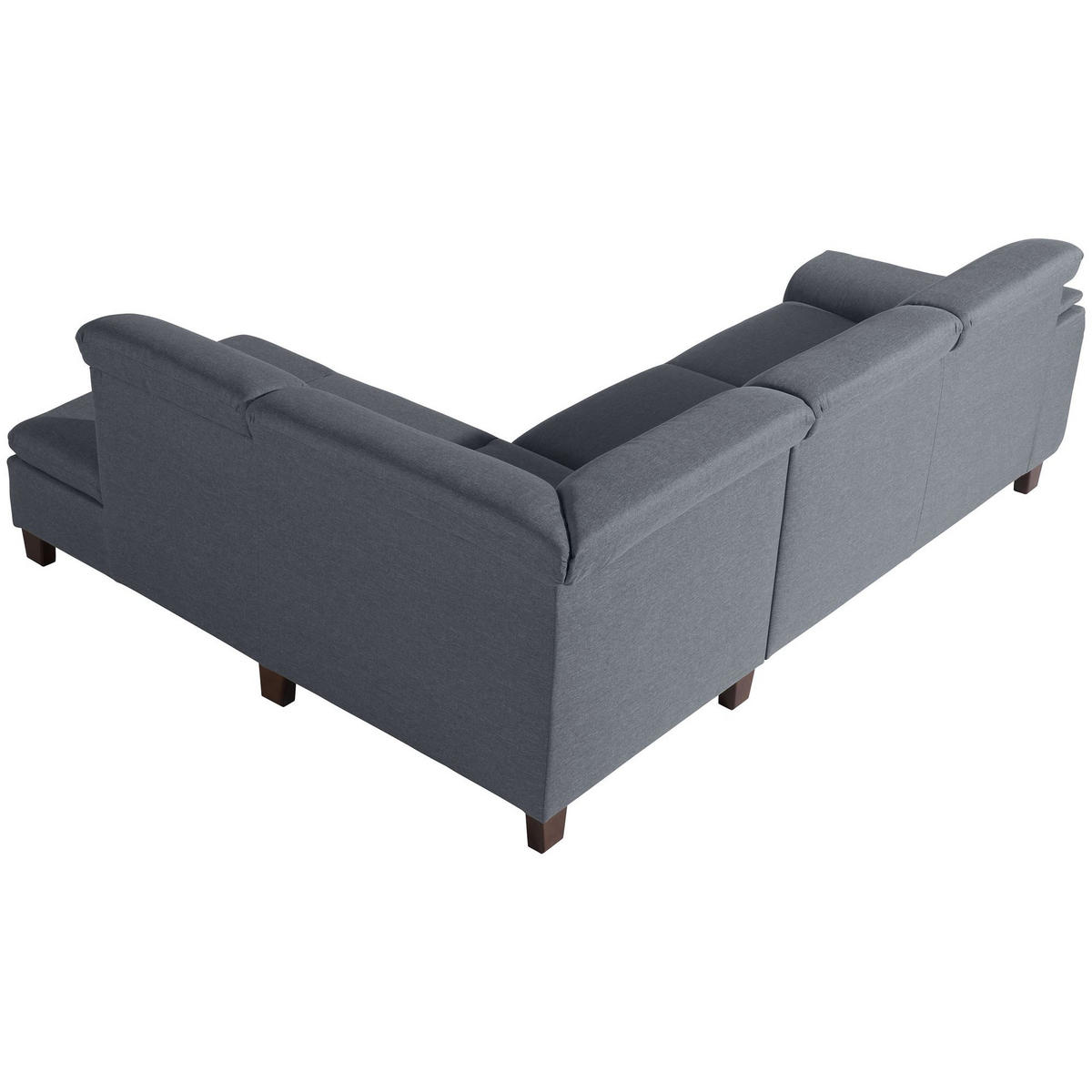 ECKSOFA mit Ottomane rechts Kaylil Flachgewebe denim - Flieder, Kunststoff (187/247cm) - 58aufmkessel