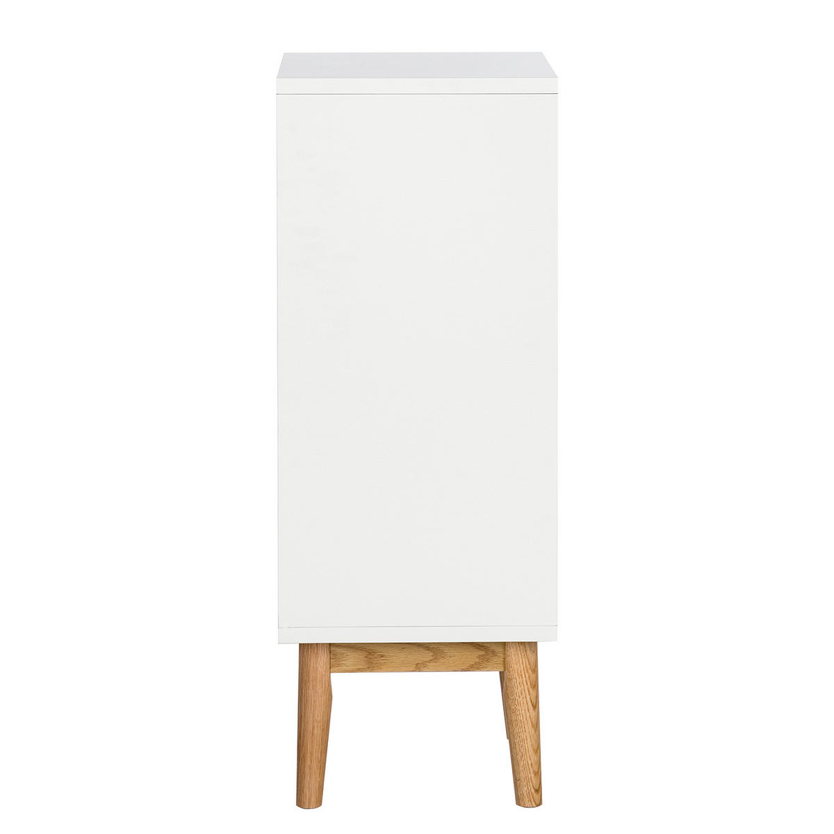 UNTERSCHRANK - Eiche teilmassiv - Weiß, Holz/Holzwerkstoff (40/85/32cm) - home24