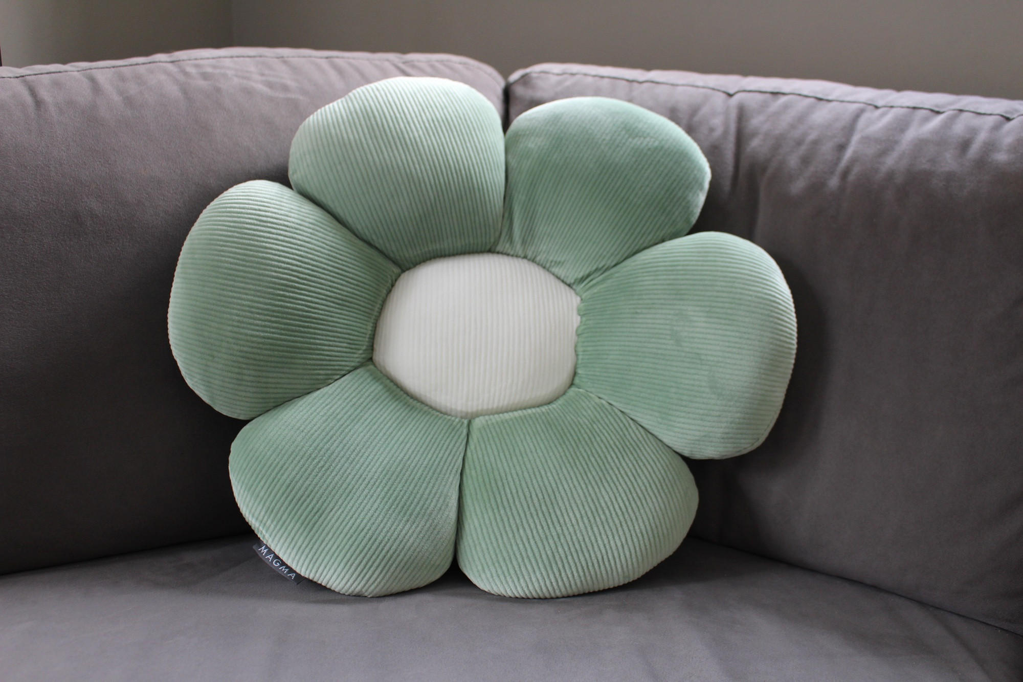 DEKOKISSEN Minnie Blume - Pastellgrün, Textil (50cm) - Magma Heimtexx