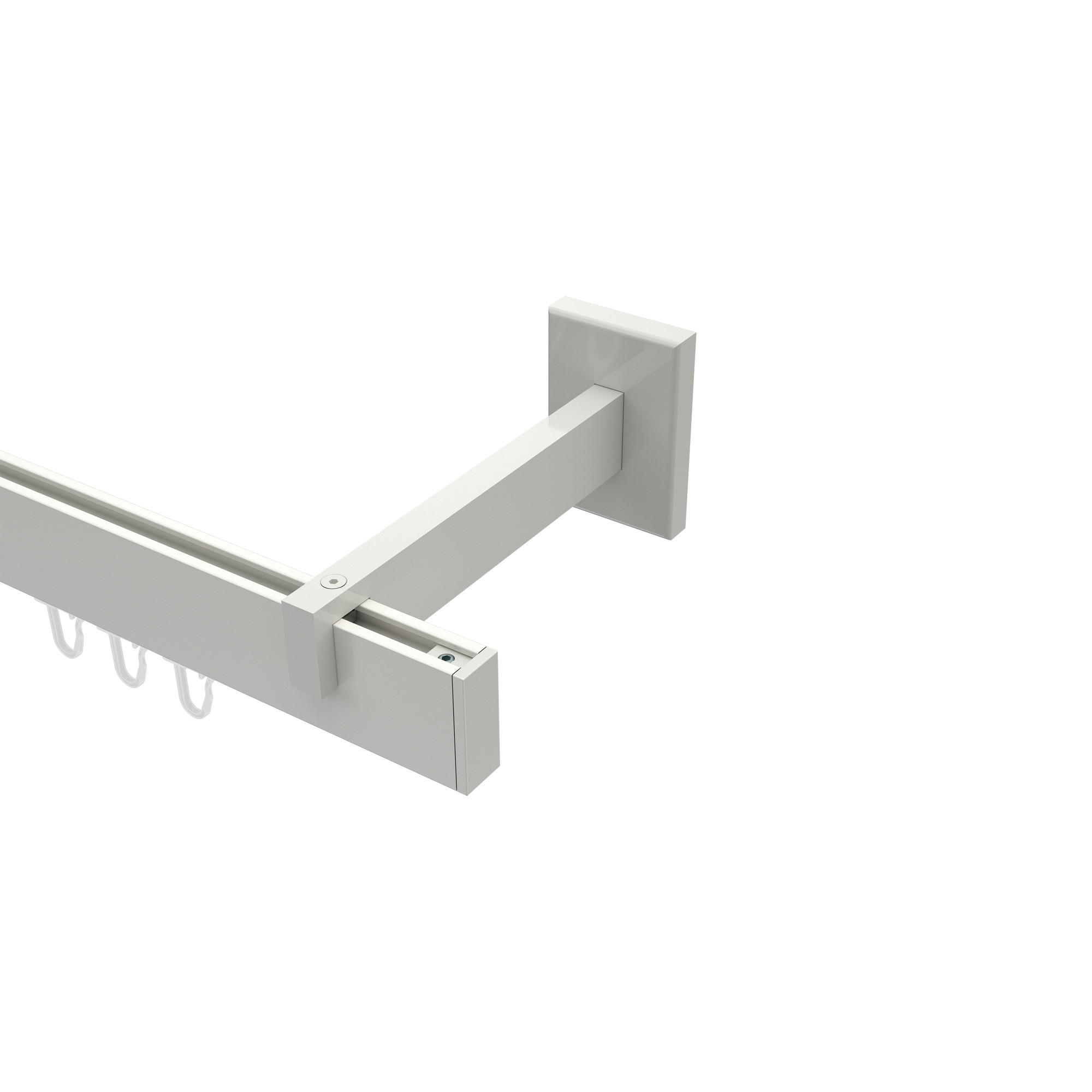 GARDINENSTANGE INNENLAUF Smartline Paxo 300 cm (geteilt in 3 x 100 cm), 1-läufig, 14x35 mm Weiß - Weiß, Metall (300cm) - INTERDECO