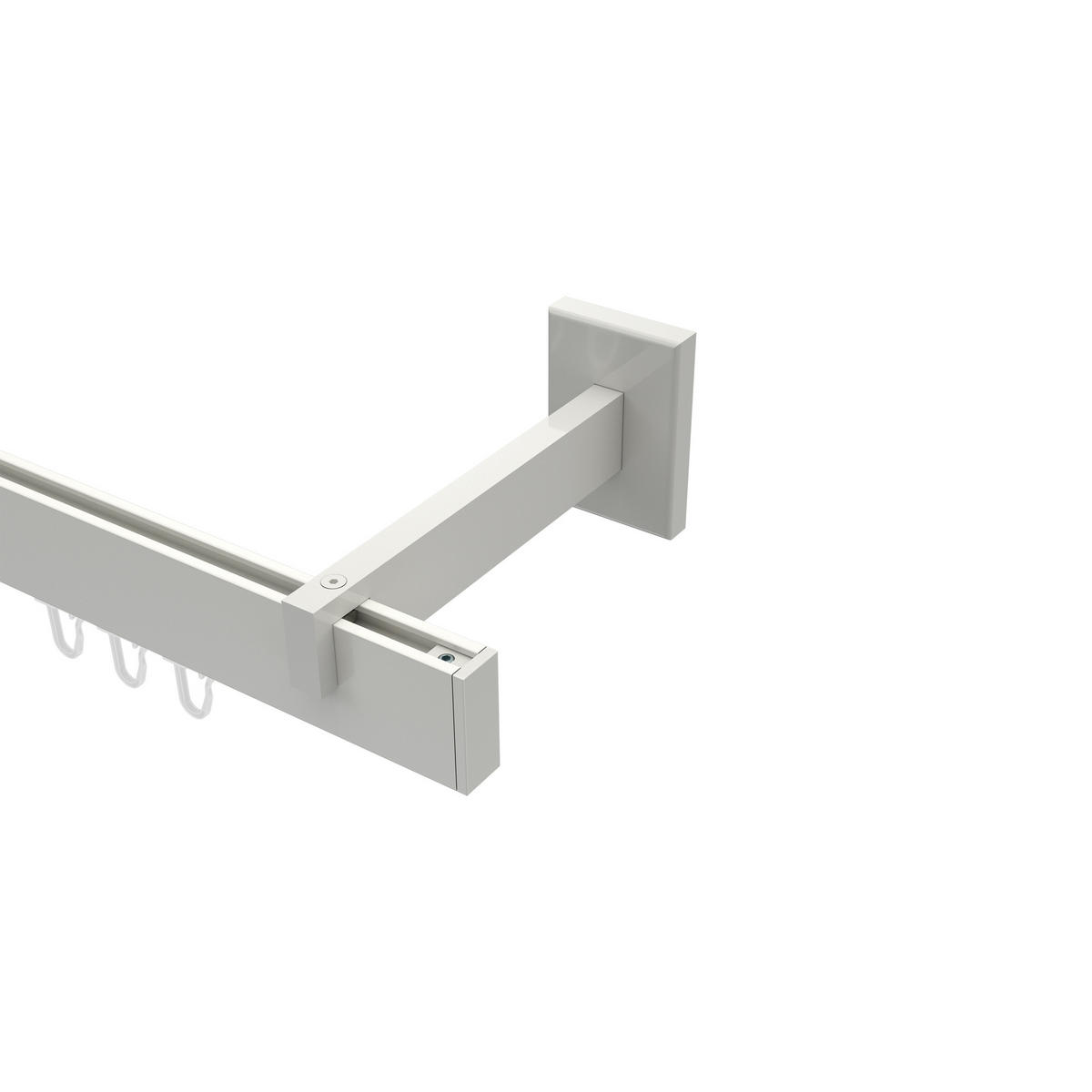 GARDINENSTANGE INNENLAUF Smartline Paxo 300 cm (geteilt in 3 x 100 cm), 1-läufig, 14x35 mm Weiß - Weiß, Metall (300cm) - INTERDECO