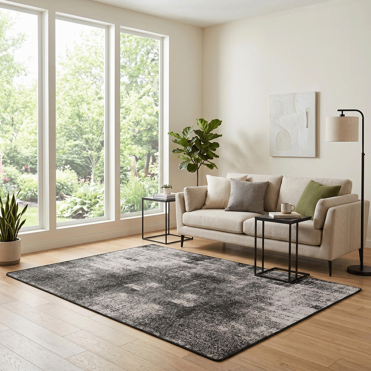 IN- UND OUTDOOR TEPPICH BEIDSEITIG NEWPORT DESIGN - Schwarz, Textil (200/250cm) - Snapstyle
