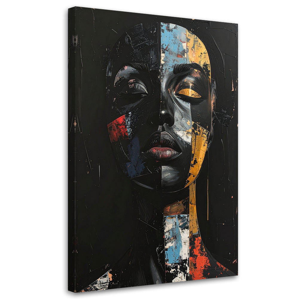 Feeby Leinwandbild Schwarz 40x60 cm