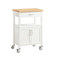 CARUCIOR de bucătărie mobil cu sertar și dulap - culoare lemn arțar, blană (60/92/45cm) - SoBuy