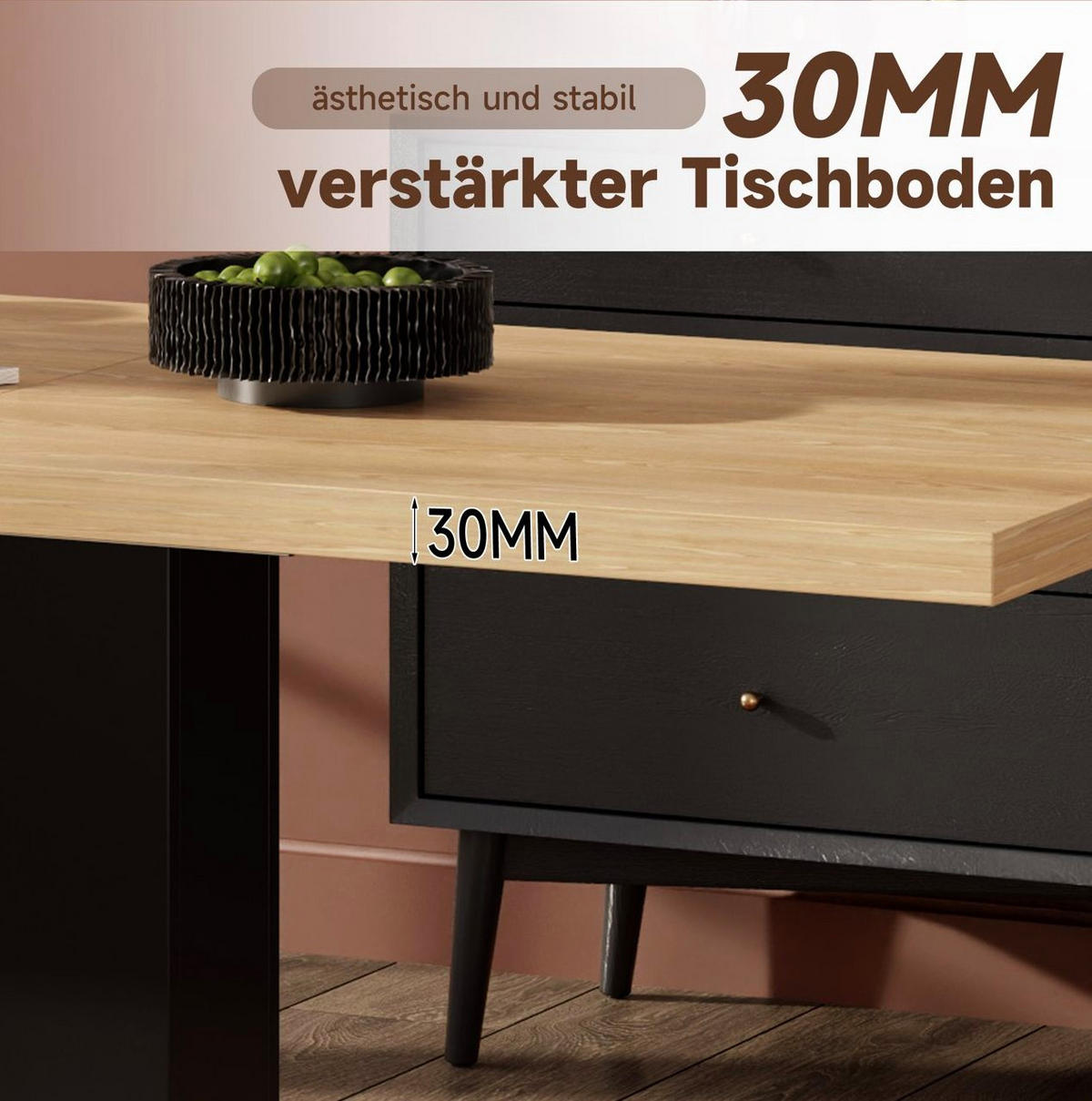 ESSTISCH 140/180/70 cm Naturfarben aus MDF mit Ausziehfunktion - Weiß, Holzwerkstoff (180/70/75cm) - OKMYHOME