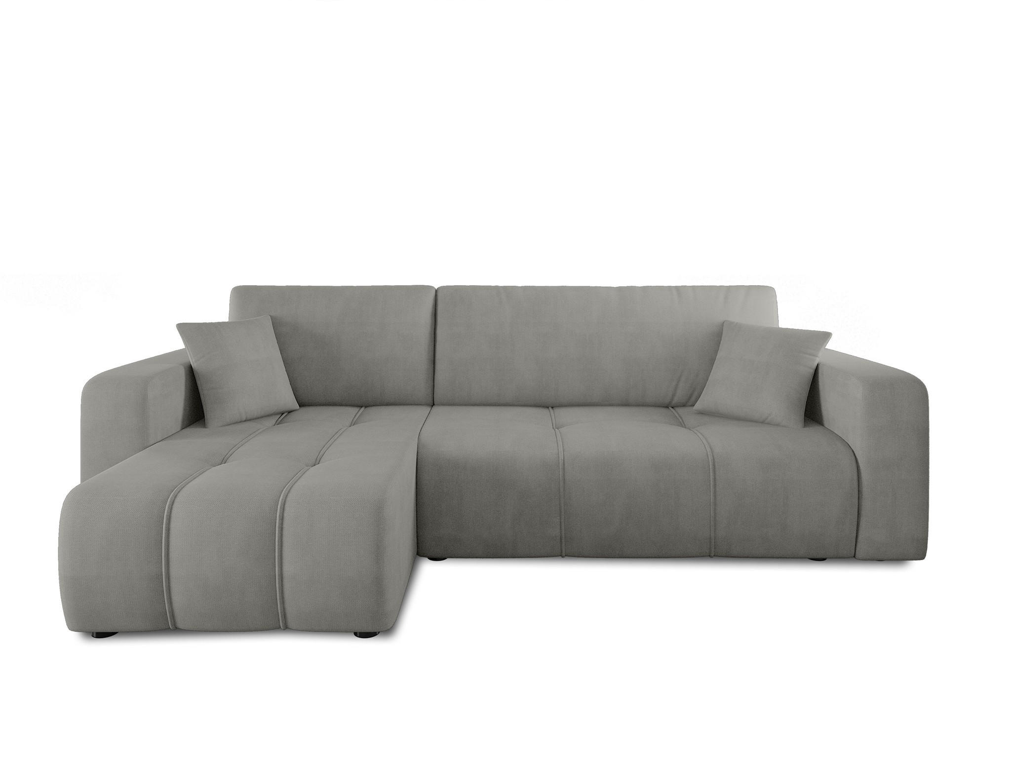 ECKSOFA Dagny Mit Schlaffunktion - Hellgrau, Holzwerkstoff/Textil (248/146cm) - Fun Möbel