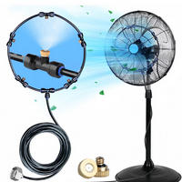 BEWÄSSERUNGSSYSTEM Ventilator-Nebelsystem 20 Zoll, 20m，Ventilator nicht im Lieferumfang enthalten - Schwarz, Kunststoff (500/1/1cm) - Weltevree