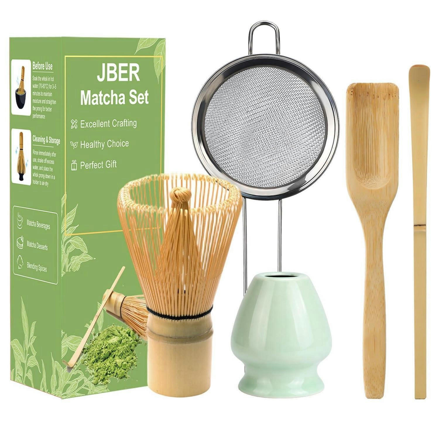 MATCHA Set 5-teilig Bambus Grün - Grün, Naturmaterialien (10/10/10cm)