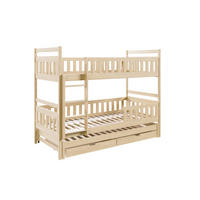 ETAGENBETT mit drei Matratzen Schubladen und Ausziehbett 90x200 in natur - Naturfarben, Holz (90/200cm) - Kids Collective