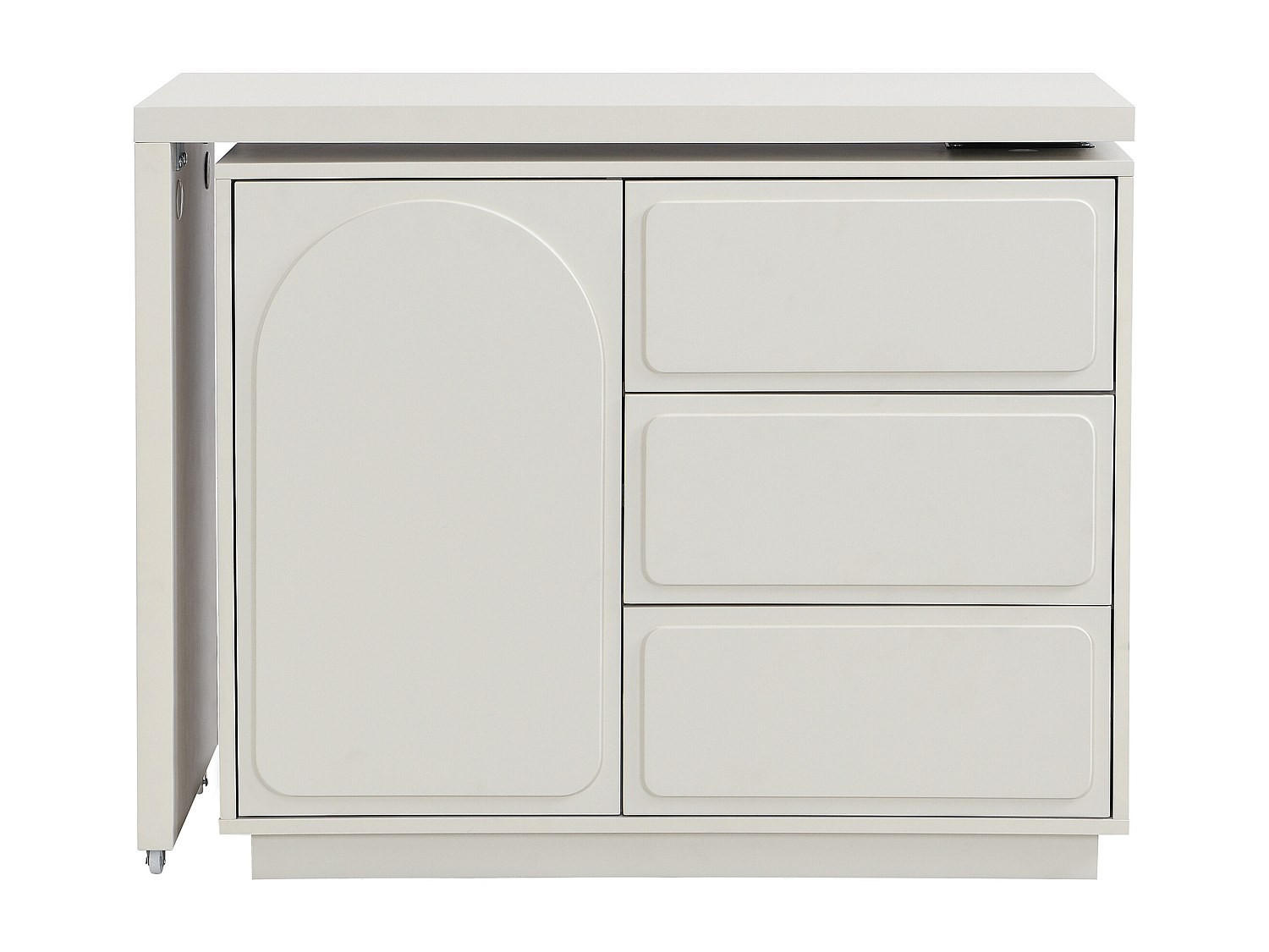 SCHMINKTISCH - 98 cm, 168 cm x 40 cm - holz - beige Velanto - Beige, Holz (98/78.5/40cm) - Vente-Unique