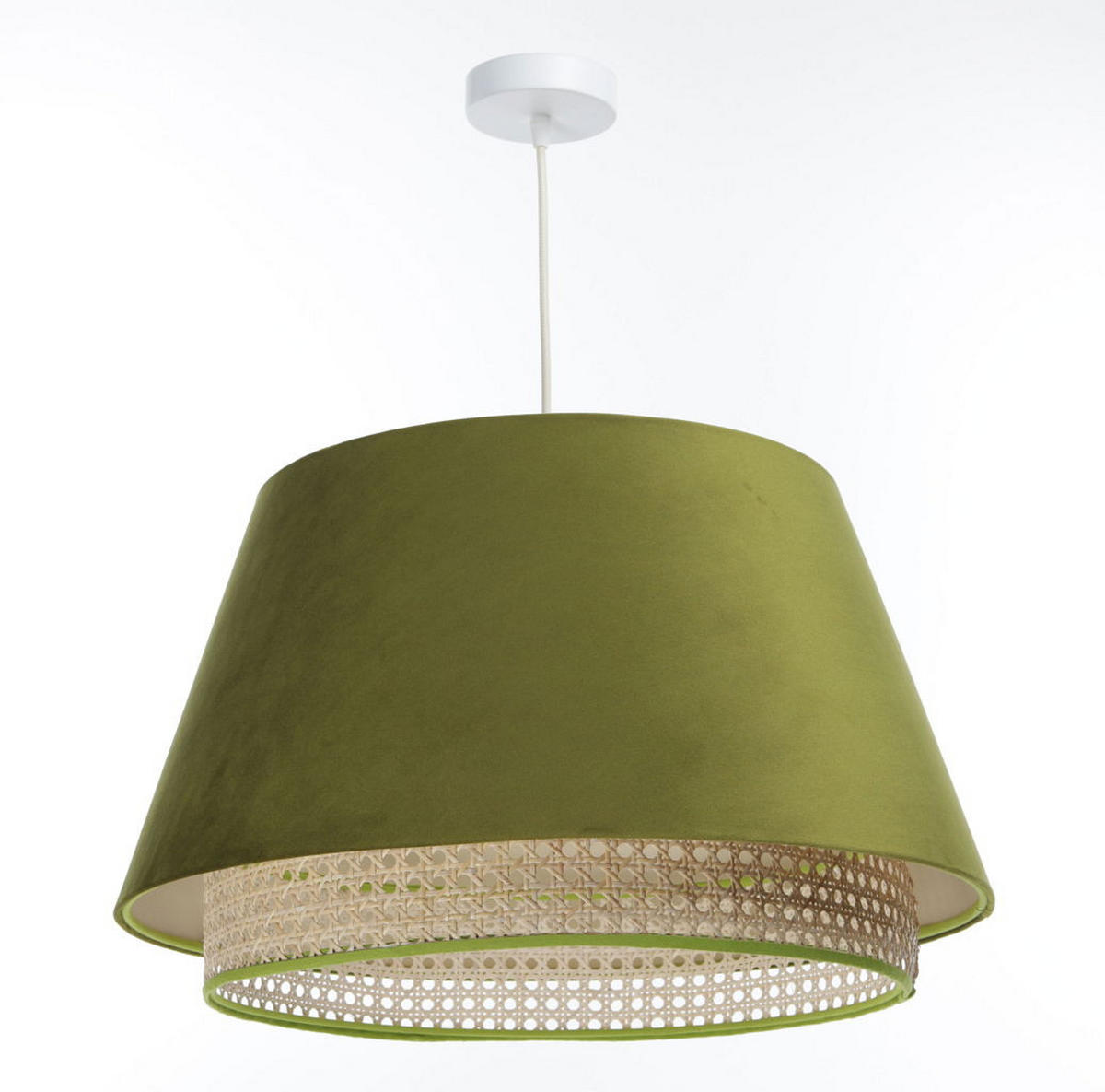 HÄNGELEUCHTE Grün 50/31 cm - Beige/Grün, Kunststoff (50/1.3/31cm) - ONZENO