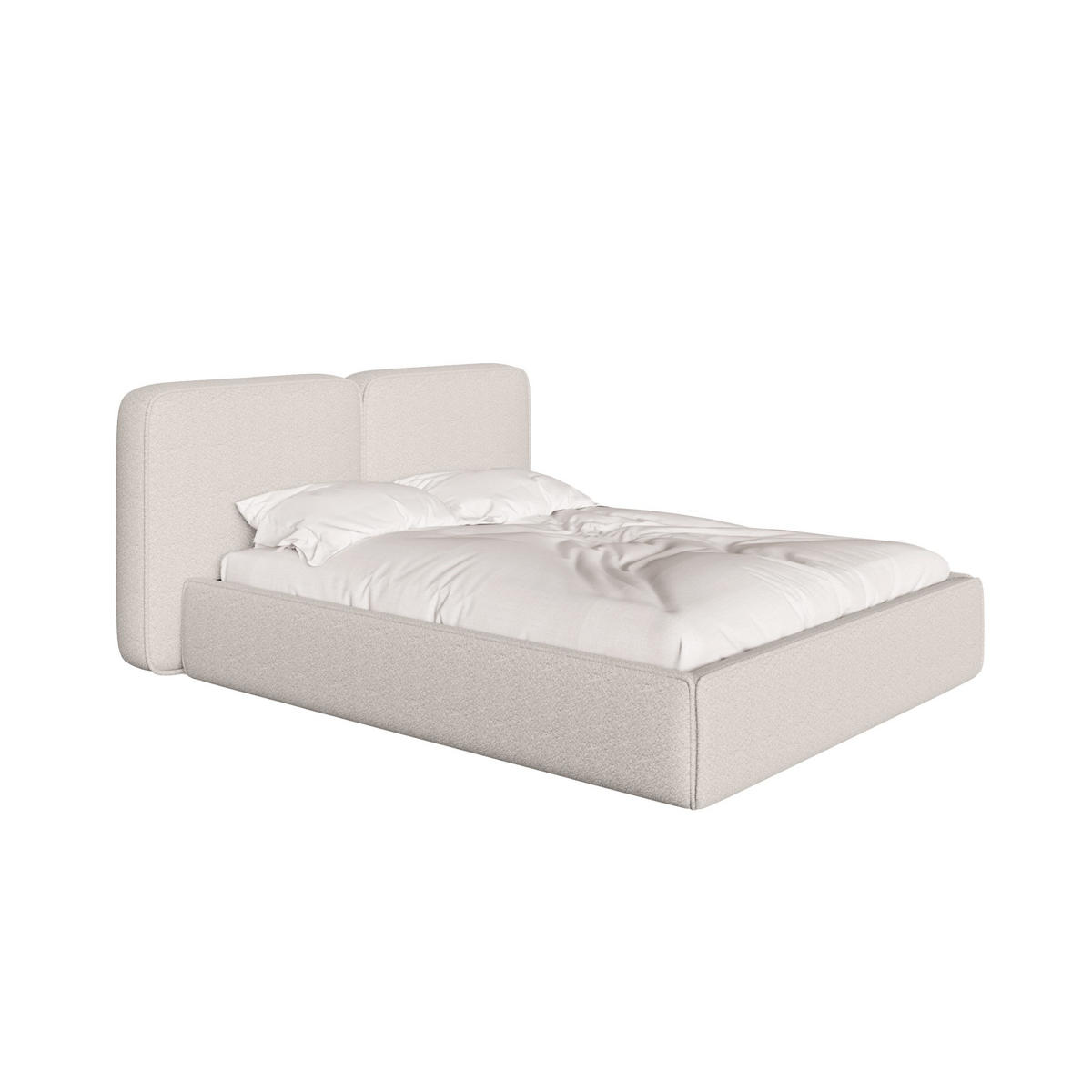 POLSTERBETT Lauga 180x200 cm, Cremeweiß - Creme, Textil (180/200cm) - Fedve