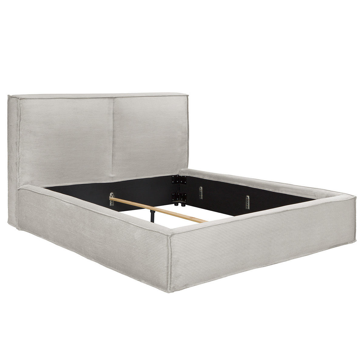 POLSTERBETT - Hellgrau, Textil (220/200cm) - home24