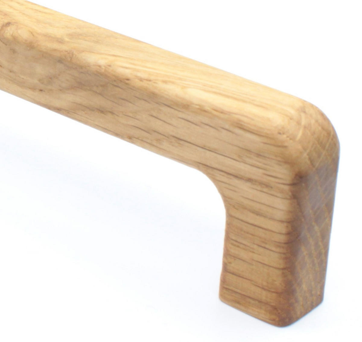 MÖBELGRIFF BA 224mm, Holzgriff Eiche massiv, Küchengriff abgerundet - Naturfarben, Holz (1.4/3.5/23.8cm)