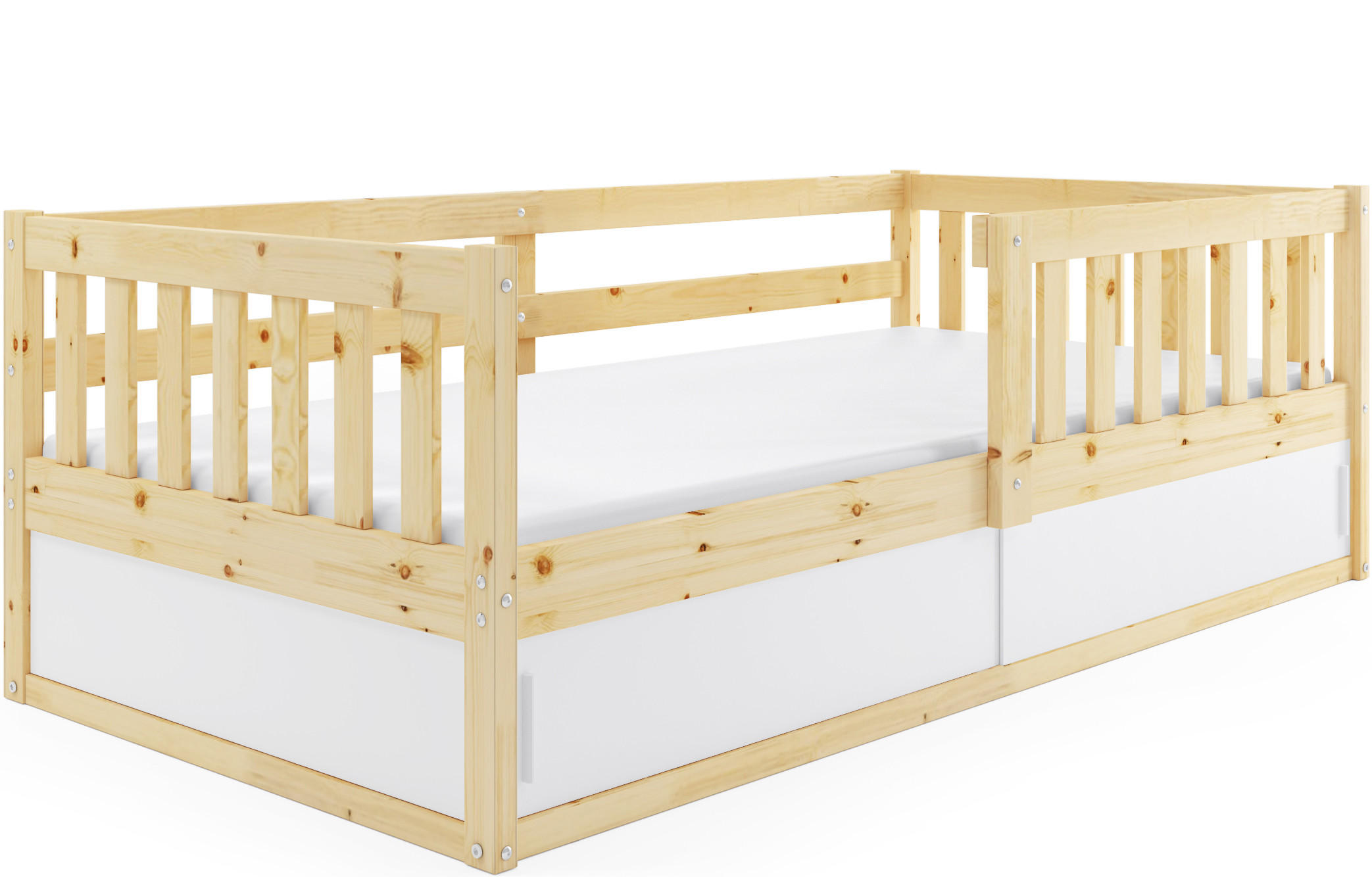 KINDERBETT Smart, 80x160, mit Stauraum Pine - Naturfarben, Holz (80/160cm) - Interbeds