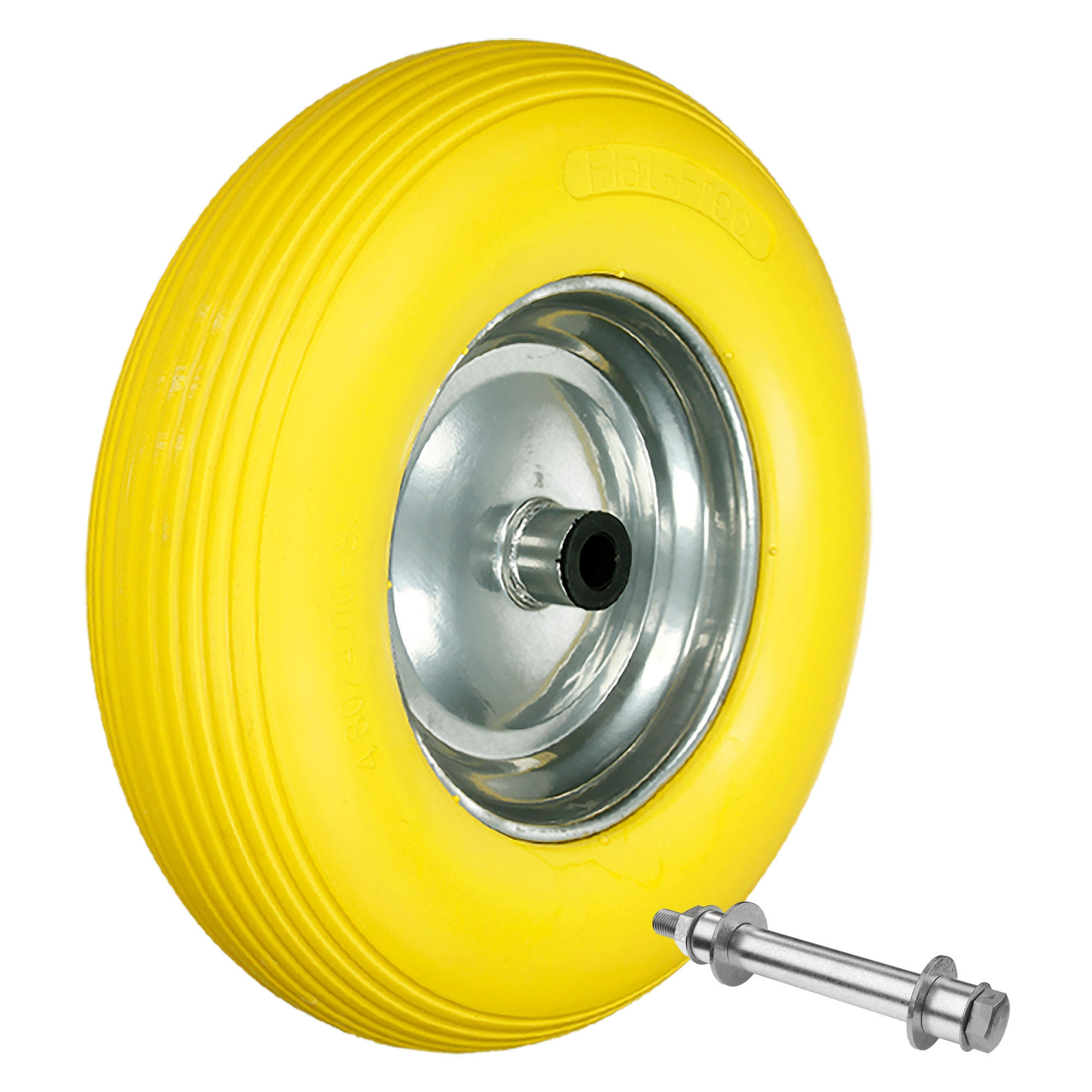 SCHUBKARRENRAD - Gelb, Metall (9.5/39/39cm) - ECD-Germany