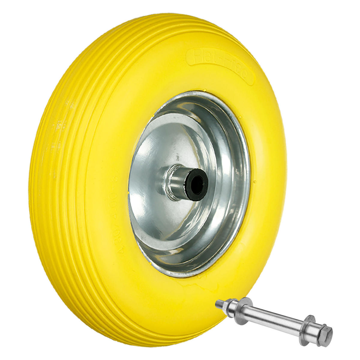 SCHUBKARRENRAD - Gelb, Metall (9.5/39/39cm) - ECD-Germany