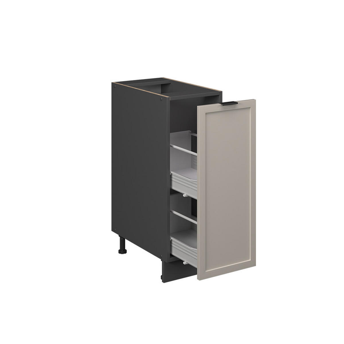 APOTHEKERUNTERSCHRANK Fame-Line GrauBeige 30 cm, AP Anthrazit - Anthrazit/Grau, Holzwerkstoff (30/82/60cm) - Vicco