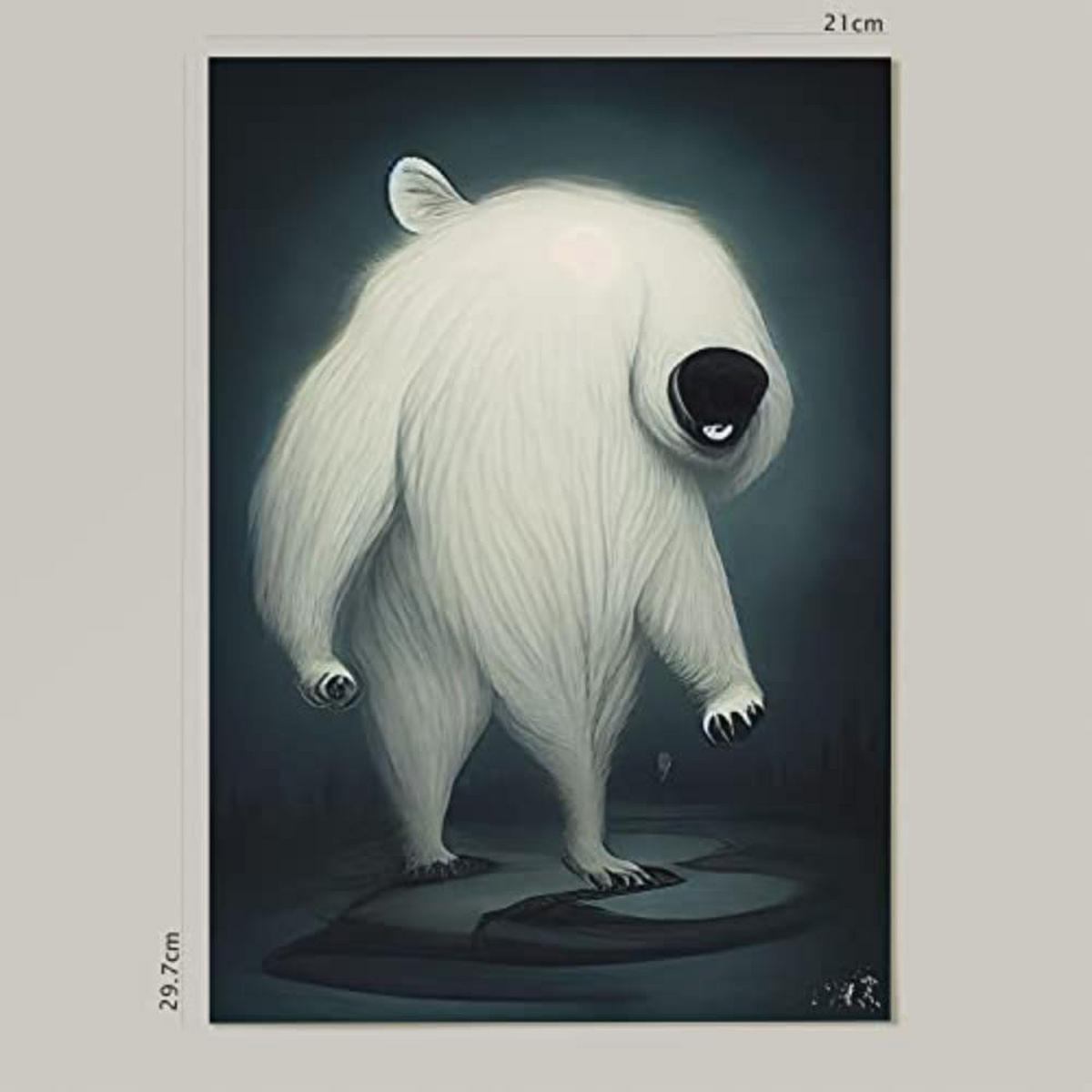 POSTER Set mit 4 Grässlich Tier im T Burton Goth Stil A4 Rahmenlos - Klar, Papier (29.7/3cm) - Nacnic