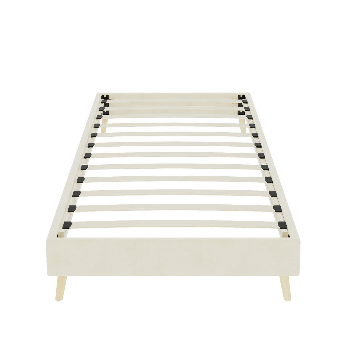 KINDERBETT 90/200 cm in Beige mit Bettkasten Stoff - Beige/Naturfarben, Holzwerkstoff/Textil (90/200cm) - STILVORA