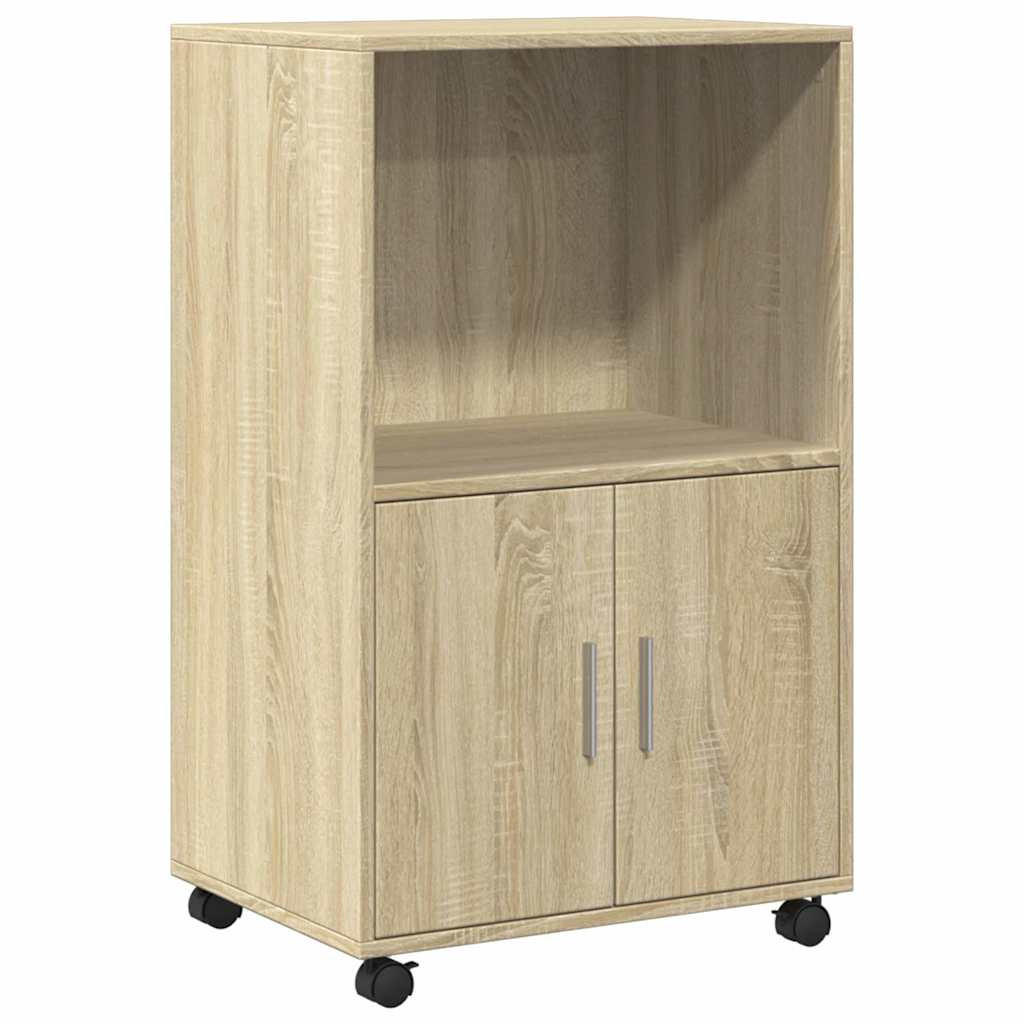 ROLLSCHRANK Sonoma-Eiche 55/40/91 Cm Holzwerkstoff - Braun, Holzwerkstoff (40/91/55cm) - vidaXL