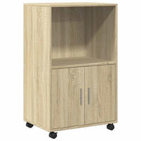 ROLLSCHRANK Sonoma-Eiche 55/40/91 Cm Holzwerkstoff - Braun, Holzwerkstoff (40/91/55cm) - vidaXL